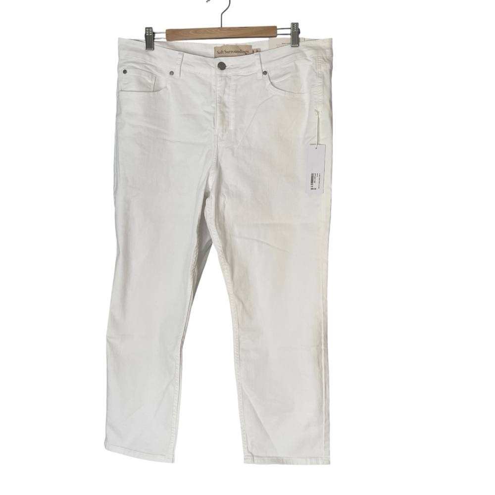 Soft Surroundings White Ultimate Denim Straight Leg Jeans NWT 18P